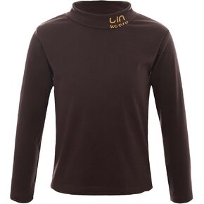 Kids Baby Girls Casual Thermal Tops Winter Undershirt Solid Color Mock Neck Warm Long Sleeve Tops in Saudi Arabia