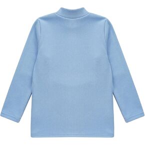 Kids Girls Turtleneck Thermal Undershirt Tops Solid Color Long Sleeve Shirt Winter T-Shirt Tops for Toddler