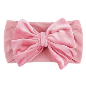Baby Solid Headwear Girls Accessories Bow Kids Velvet Hair Headband Baby Girl Romper And Matching (A-Purple, One Size)
