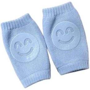 Baby Accessories Knee Pads Leg Warmer Gaiter Safety Smile Girl Boy Kids Crawling Elbow Kneepad Slips Toddlers Protector Infant Blue