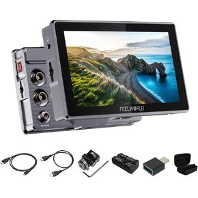 FEELWORLD H5 5.5" 12G-SDI 1200nit Aluminum Camera Field Monitor - 4K HDMI, Touchscreen, Waveform, HDR, 3D LUTs for Cinematic Filmmakers & Photographers