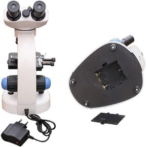 Microscope Kit 2000X Binocular Microscope LED Lighted Biological Microscope Microscope Lens Adapters