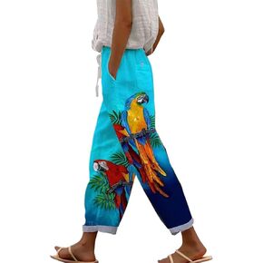 Capri Pants for Women Casual Drawstring Pants Beach Clothes Resort Wear for Women 2025 Yoga
