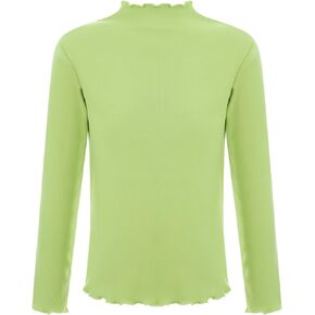 Kids Girls Thermal Underwear Tops Mock Neck Shirts Long Sleeve Warm T-Shirt Bottoming Undershirt