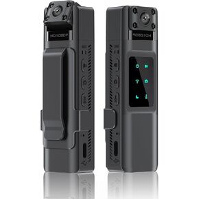 L13 Mini Body Camera 1080P Police Body Camera with Video & Audio Recording，64 GB Wearable Camcorder with Night Vision IR & 180° Rotating Lens,Back Clip for Travel/Cycling/Pet Walking and Outdoor