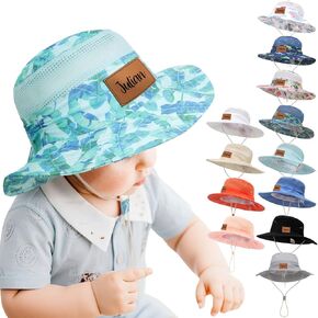 Custom Baby Bucket Hat for Toddler Personalized Baby Sun Hat for Infant Boys Girls UPF 50+ Sun Protection Wide Brim Hat