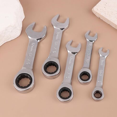 Short Handle Adjustable Head Ratchet Wrench Mini Fast Ratchet Wrench Labor-saving Auto Repair Hardware Dual-purpose Tool in Saudi Arabia