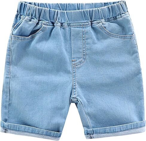 EISHOW Toddler Baby Boys Girls Cotton Denim Shorts,Kids Casual Elastic Denim Shorts with Pockets Stretch Shorts Jeans Pants in Kuwait