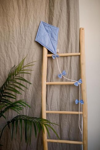 Fabric Wall Hanging Kite,kite nursery wall hanging fabric kite, wall decore, children's room decor,baby room decor, nursery decor (Blue) in Saudi Arabia