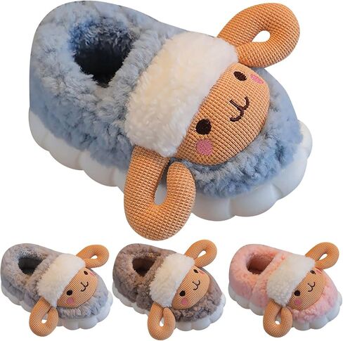 Kids 𝐂artoon Sheep Bedroom Shoes Winter Cotton Home Slippers Boys Girls Indoor Outdoor Furry Slipper Boots for Girls in Saudi Arabia
