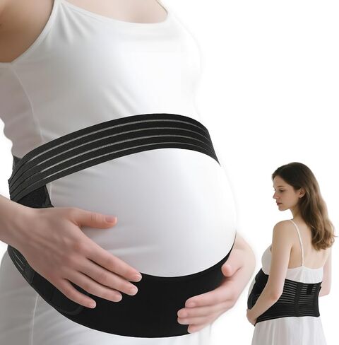 Belly Bands for Pregnant Women, Maternity Belly Band, Maternity Belt, Pregnancy Belly Support Band with Adjustable Straps, Comfortable Breathable Pregnancy Support Belt, Easy to Use (Large) in Saudi Arabia