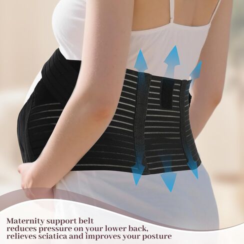 Belly Bands for Pregnant Women, Maternity Belly Band, Maternity Belt, Pregnancy Belly Support Band with Adjustable Straps, Comfortable Breathable Pregnancy Support Belt, Easy to Use (Large) in Saudi Arabia