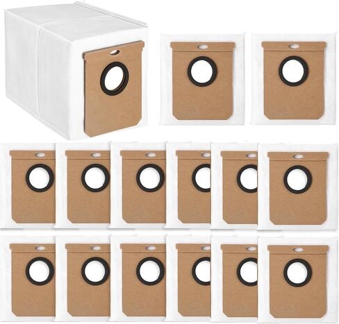 16 Pack 2.5L Large Vacuum Dust Bags for Eufy L50 SES L60 SES Vacuum Cleaner Self-Emptying Dock,Replacement Dust Bag for Conga Home 1000,8090 Ultra,9090AI (16 Pack Dust Bags Replacement) in Kuwait