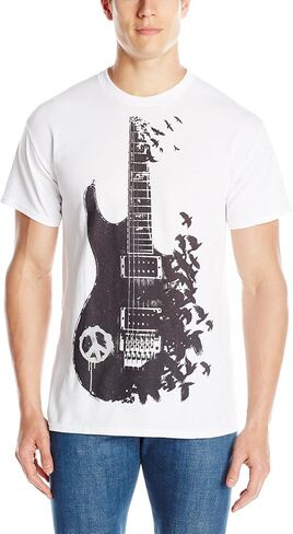 Liquid Blue Men's Crow Guitar T-Shirt in Saudi Arabia