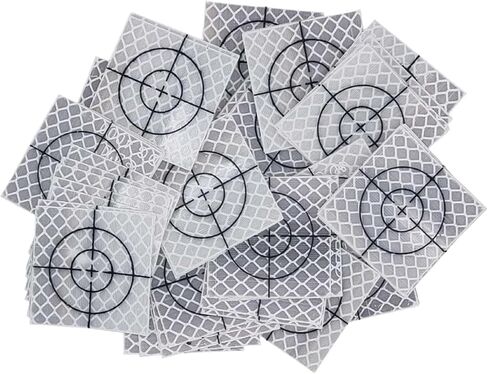 100pcs ورقة عاكس الشريط العاكس الهدف الإجمالي المحطة 20/30/ 40/50/60 مم الفضة الرجعية الهدف العاكس (50 × 50 مم) in Kuwait