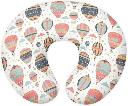 Hot Air Balloon Nursing Pillow Cover, Stripe Balloons Star Slipcover for Breastfeeding Pillows, Cartoon Air Balloon Soft Comfortable Slipcover for Baby Boy & Girls in Saudi Arabia