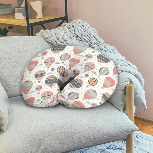 Hot Air Balloon Nursing Pillow Cover, Stripe Balloons Star Slipcover for Breastfeeding Pillows, Cartoon Air Balloon Soft Comfortable Slipcover for Baby Boy & Girls in Saudi Arabia