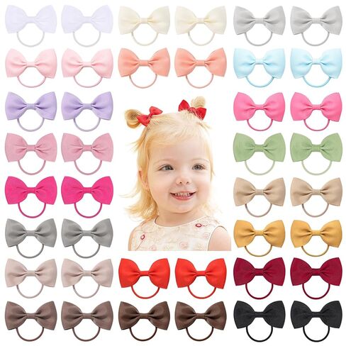 Jollybows Hair Hair Ries 40pcs 2.75 "أقواس الشعر علاقات الشعر مع أشرطة مطاطية ملحقات الشعر للرضع الصغار شعر ناعم in Kuwait