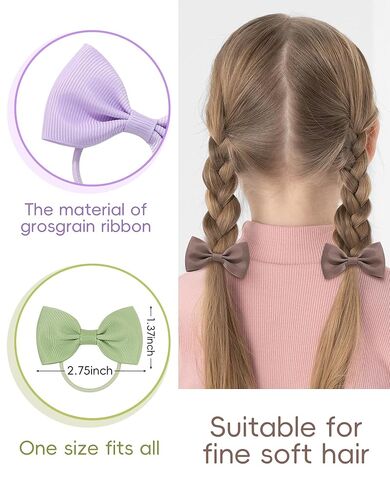 Jollybows Hair Hair Ries 40pcs 2.75 "أقواس الشعر علاقات الشعر مع أشرطة مطاطية ملحقات الشعر للرضع الصغار شعر ناعم in Kuwait