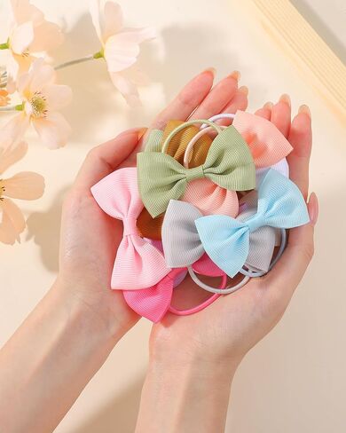 Jollybows Hair Hair Ries 40pcs 2.75 "أقواس الشعر علاقات الشعر مع أشرطة مطاطية ملحقات الشعر للرضع الصغار شعر ناعم in Kuwait