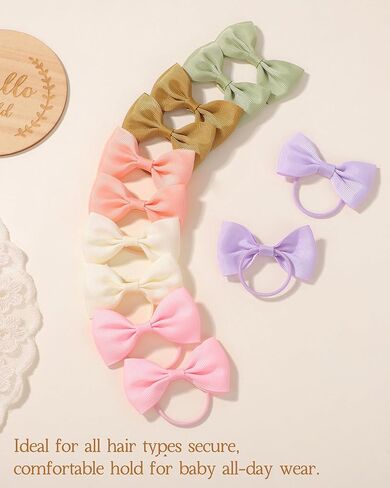 Jollybows Hair Hair Ries 40pcs 2.75 "أقواس الشعر علاقات الشعر مع أشرطة مطاطية ملحقات الشعر للرضع الصغار شعر ناعم in Kuwait