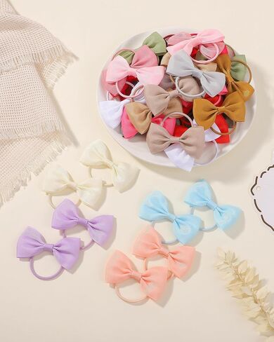 Jollybows Hair Hair Ries 40pcs 2.75 "أقواس الشعر علاقات الشعر مع أشرطة مطاطية ملحقات الشعر للرضع الصغار شعر ناعم in Kuwait