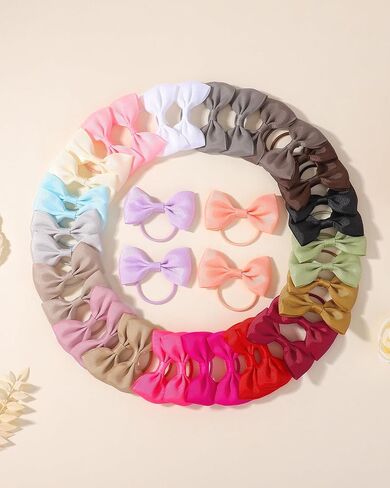 Jollybows Hair Hair Ries 40pcs 2.75 "أقواس الشعر علاقات الشعر مع أشرطة مطاطية ملحقات الشعر للرضع الصغار شعر ناعم in Kuwait