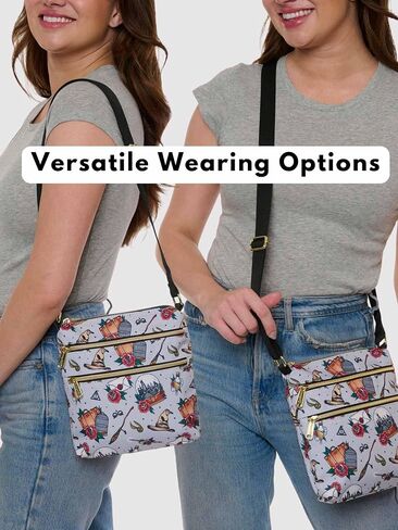 Loungefly Harry Potter Passport Crossbody Travel Bag AOP Relics Tattoo Print in Saudi Arabia