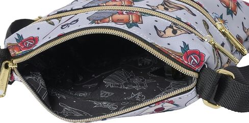 Loungefly Harry Potter Passport Crossbody Travel Bag AOP Relics Tattoo Print in Saudi Arabia