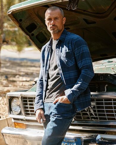 قمصان INTO THE AM للرجال بأكمام طويلة من الفلانيل - كاجوال بأزرار سفلية، مقاس عادي S - 4XL in Kuwait