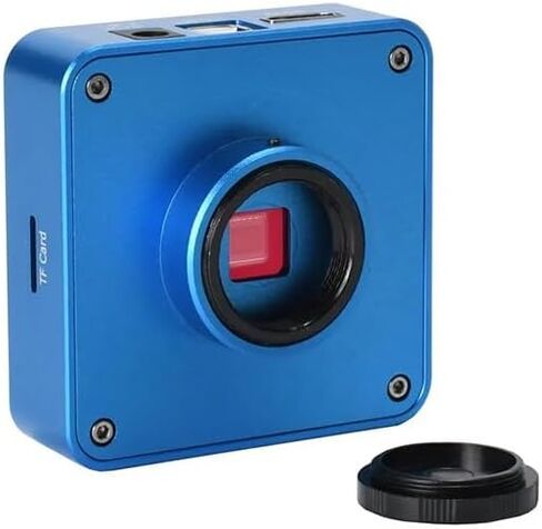 JOEBO Microscope Kit 34MP 2K 1080P 60FPS USB Industrial Electronic Digital Video Soldering Microscope Camera Microscope Lens Adapters(Blue) in Kuwait