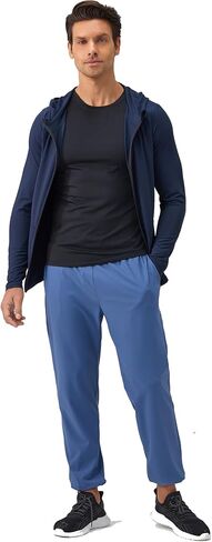 Tailloday Men's Quick-Dry Hoodies Running Sweatshirt Slim Fit Zip Up Fitness Gym T Shirts in Saudi Arabia