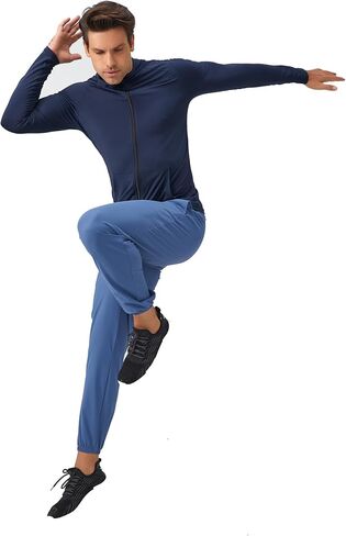Tailloday Men's Quick-Dry Hoodies Running Sweatshirt Slim Fit Zip Up Fitness Gym T Shirts in Saudi Arabia