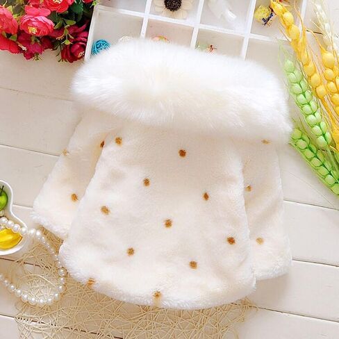 Baby Girl Winter Warm Cape Toddler Coat Cloak Jacket Fur Outerwear Clothes 0-3Y in Saudi Arabia