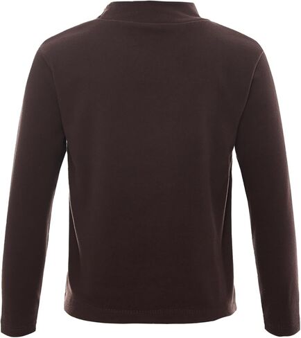 Kids Baby Girls Casual Thermal Tops Winter Undershirt Solid Color Mock Neck Warm Long Sleeve Tops in Saudi Arabia