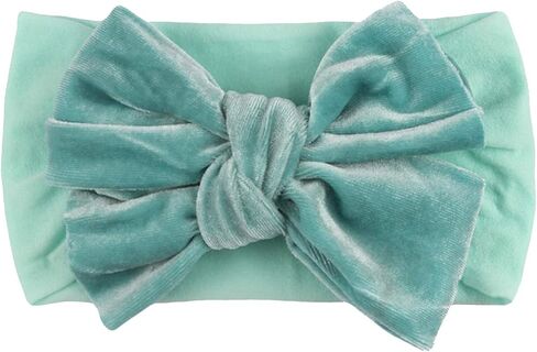 Baby Solid Headwear Girls Accessories Bow Kids Velvet Hair Headband Baby Girl Romper And Matching (A-Purple, One Size) in Kuwait