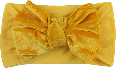 Baby Solid Headwear Girls Accessories Bow Kids Velvet Hair Headband Baby Girl Romper And Matching (A-Purple, One Size) in Kuwait