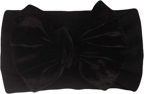 Baby Solid Headwear Girls Accessories Bow Kids Velvet Hair Headband Baby Girl Romper And Matching (A-Purple, One Size) in Kuwait