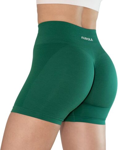 AUROLA Intensify Short Women's Athletic Seamless High Waisted Running Sporty Gym Fitness Yoga Elastic Workout Shorts 3.6 in Kuwait