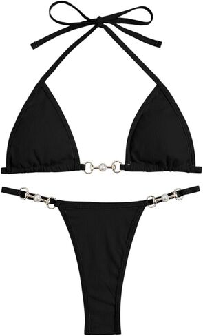 Women's Solid Multicolor Two Piece Swimsuit with Removable Breast Pads No Underwire Swimsuits Ladies in Saudi Arabia