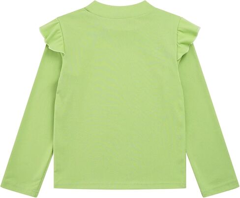 Thermal Tops for Girls Long Sleeve Undershirts Fleece Lined Underwear Solid Color Basic Layering T-Shirt in Saudi Arabia