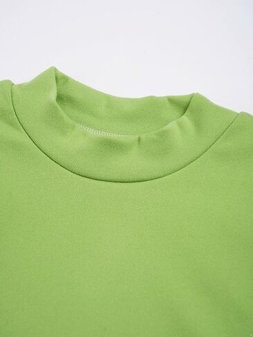Thermal Tops for Girls Long Sleeve Undershirts Fleece Lined Underwear Solid Color Basic Layering T-Shirt in Saudi Arabia