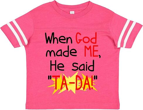 inktastic When God Made Me Toddler T-Shirt in Saudi Arabia