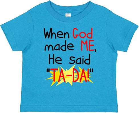 inktastic When God Made Me Toddler T-Shirt in Saudi Arabia