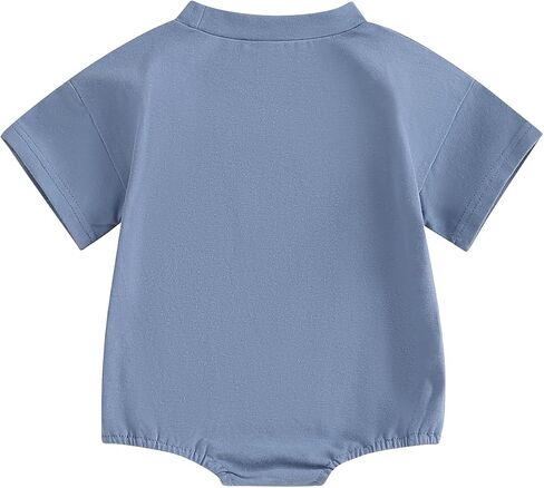 4th of July Baby Outfit Infant Boy Girl Bubble Romper USA Embroidery Short-Sleeve Crewneck One-Piece Holiday Outfit in Saudi Arabia