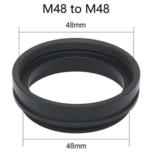 Microscope Observation M52 to M48/ M48 to M48/ M48 to M42 X 0.75 Thread Metal Objective Adapter Ring for SZM and SZ Zoom Stereo Microscope(M48-M48) in Kuwait