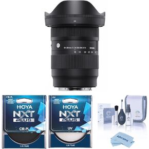 Sigma 16-28mm f/2.8 DG DN Contemporary Lens for L Mount, Bundle with Hoya 77mm UV and CPL Filters