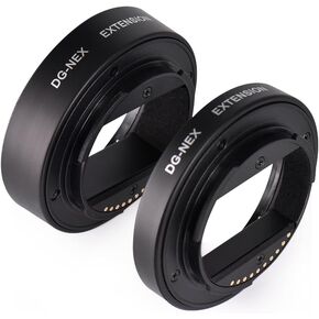 Auto Focus Extension Tube Set Compatible with Sony E-Mount Cameras, Macro Photography Camera Lens Adapters Set (Black)