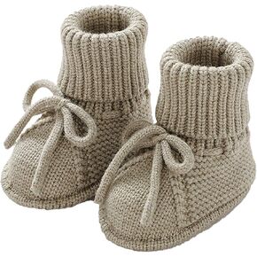 Newborn Baby Booties Sock Shoes Hand Knitting Crochet Boys Girls Infant Cozy Indoor Breathable Walking Shoes