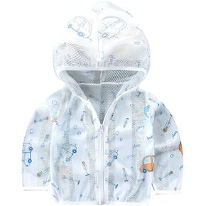 Toddler Boys Girls Sun Coat Long Sleeve Zip Rash Guard Shirt Sun Children's Baby Sun Clothing Coat Summer Zippered
